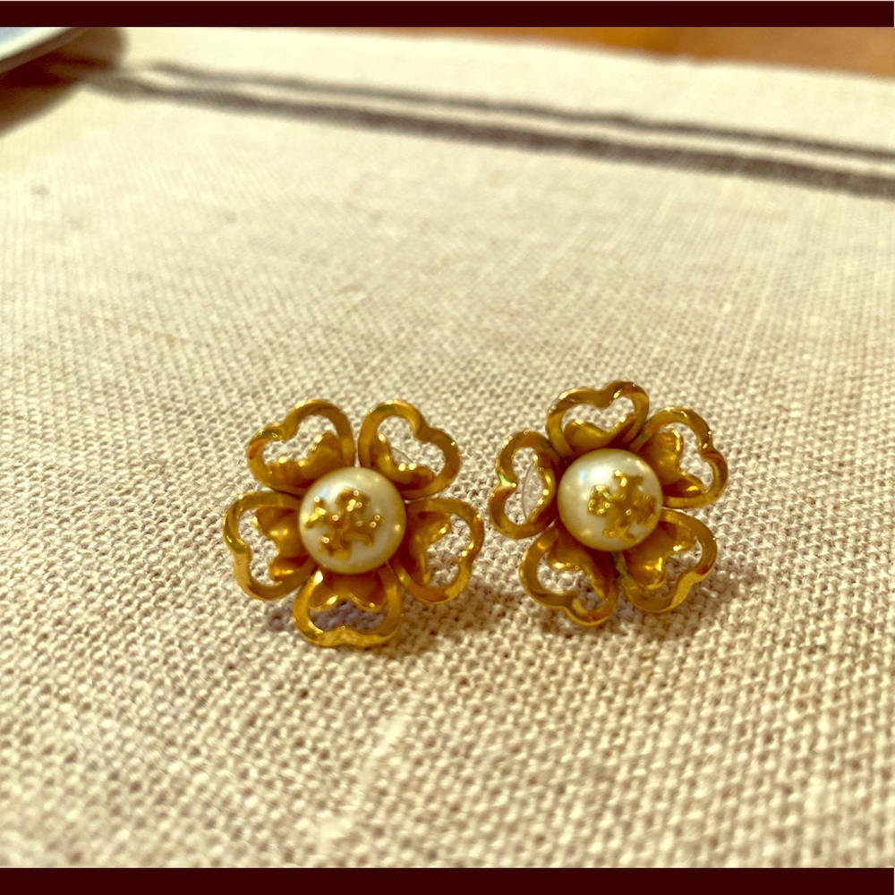 Tory Burch pearl stud earrings
